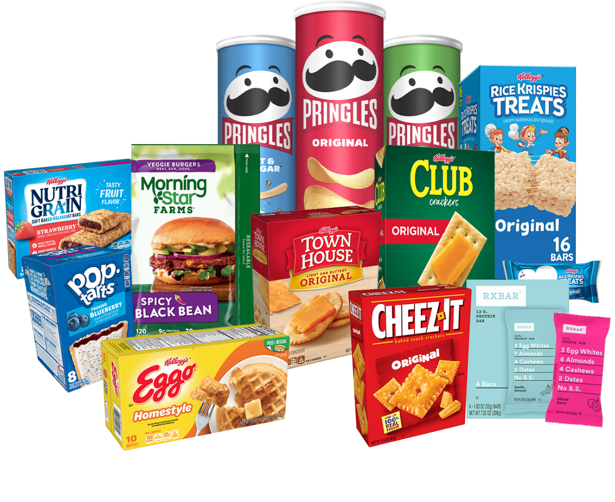 Packshots of Kellanova brands